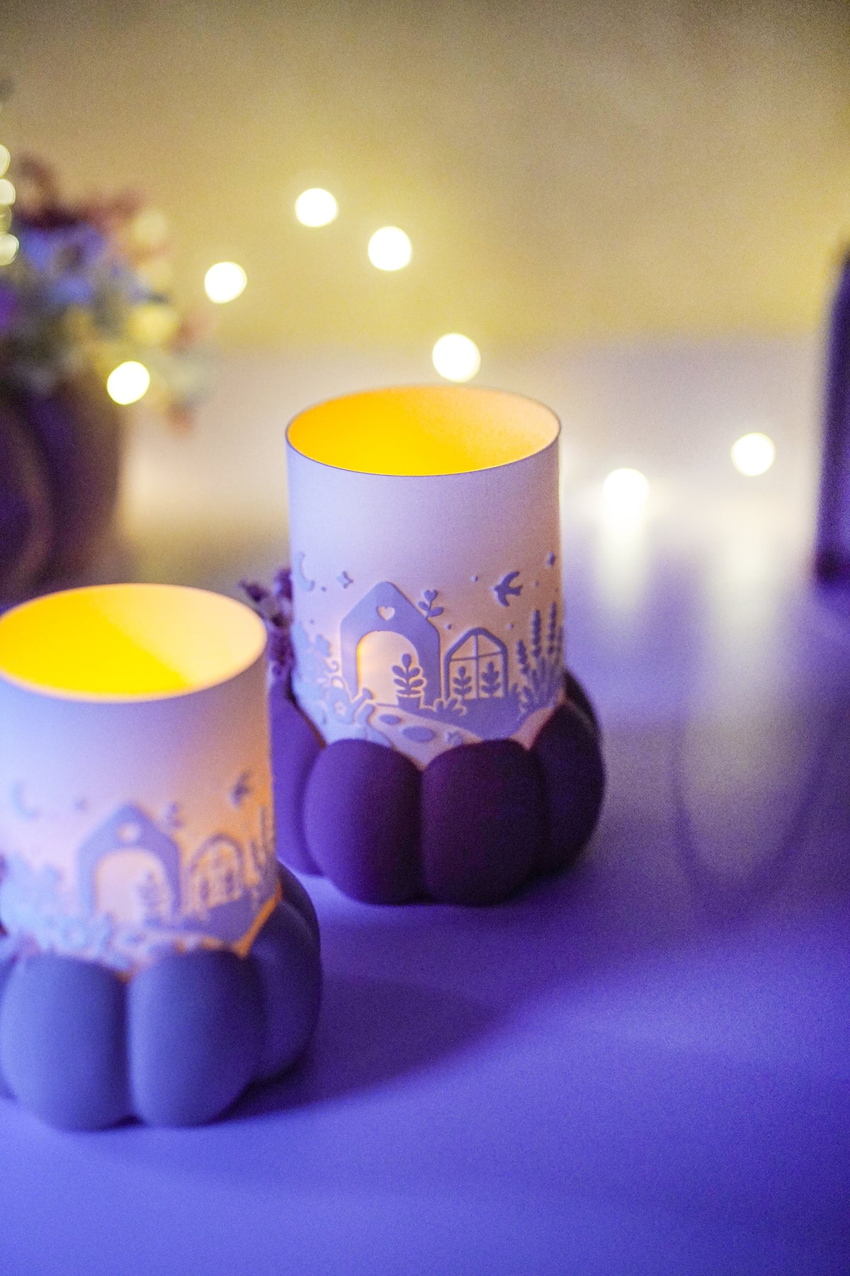 Elora Cottage Windlicht – 3D-Druckdatei mit Kürbissockel