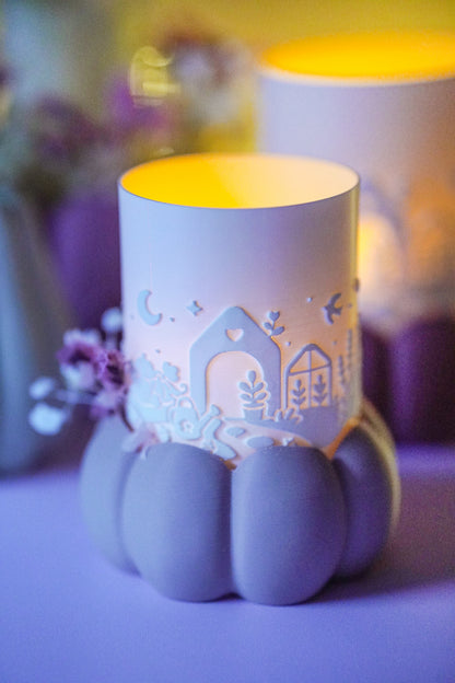 Elora Cottage Windlicht – 3D-Druckdatei mit Kürbissockel