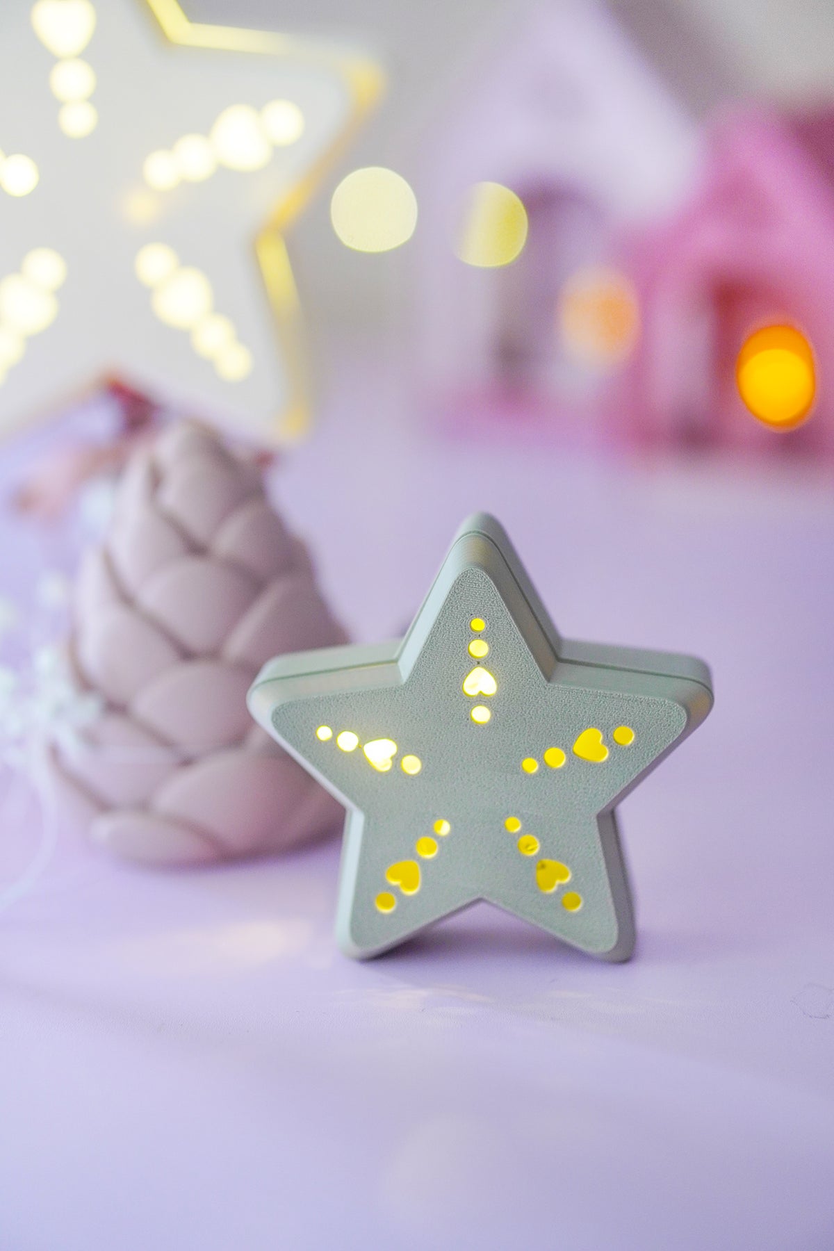 Sternlampe mit Ständer – 3D-Druckdatei in 3 Größen 3MF und STL