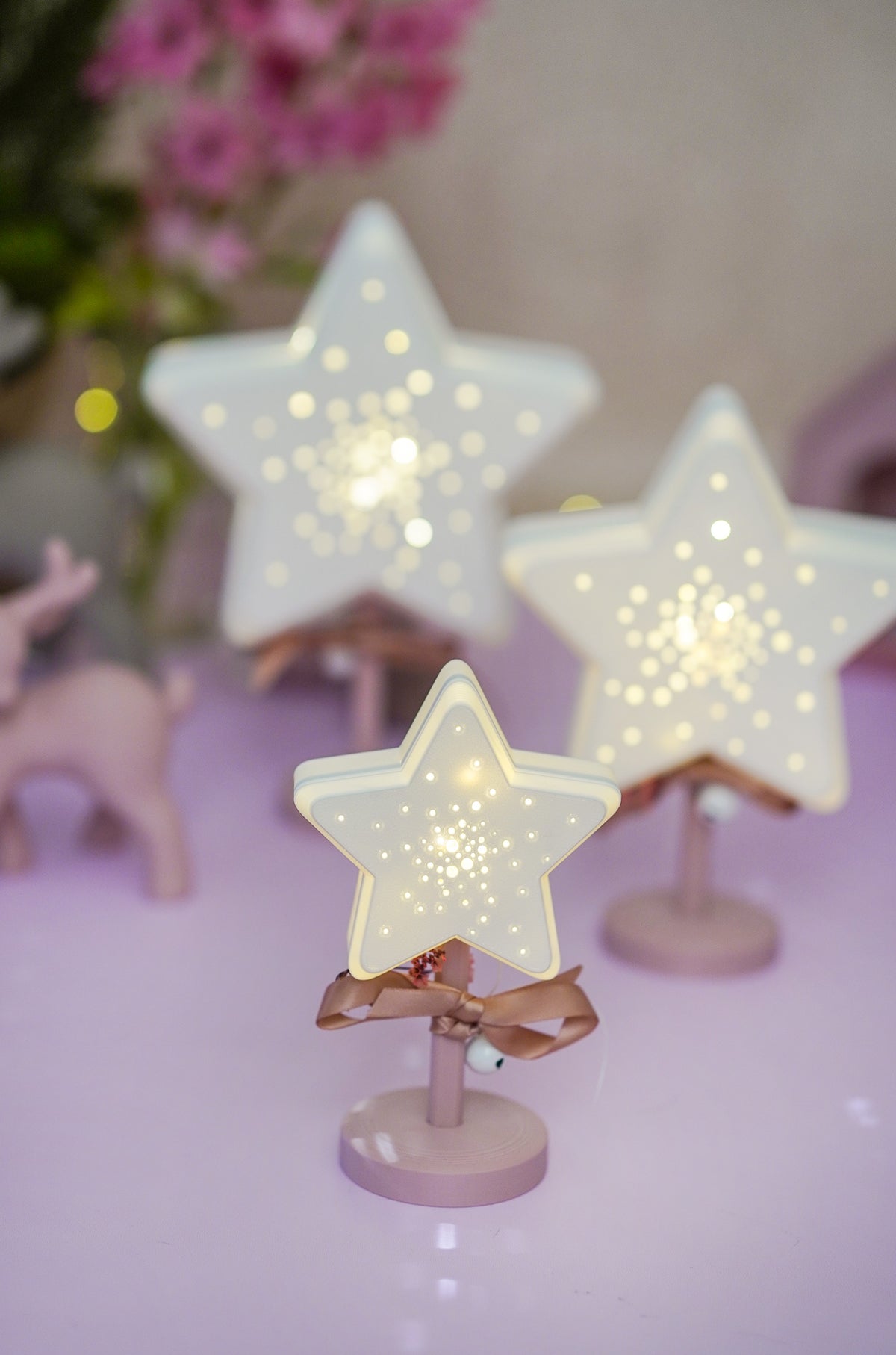 Sternlampe Sternenglanz mit Ständer – 3D-Druckdatei in 3 Größen 3MF und STL