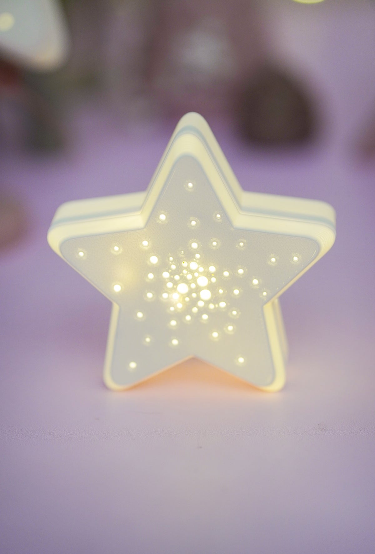 Sternlampe Sternenglanz mit Ständer – 3D-Druckdatei in 3 Größen 3MF und STL