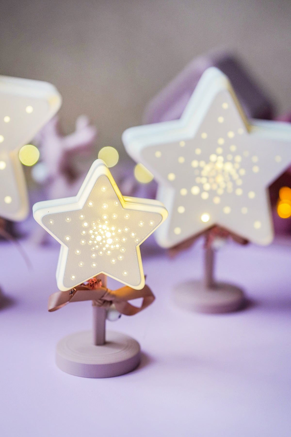 Sternlampe Sternenglanz mit Ständer – 3D-Druckdatei in 3 Größen 3MF und STL