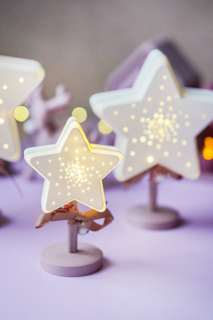 Sternlampe Sternenglanz mit Ständer – 3D-Druckdatei in 3 Größen 3MF und STL