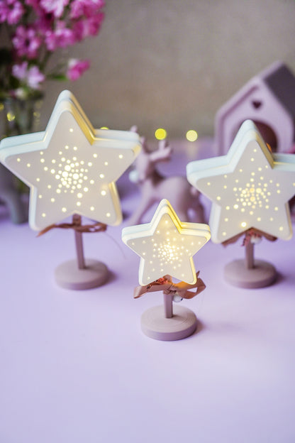 Sternlampe Sternenglanz mit Ständer – 3D-Druckdatei in 3 Größen 3MF und STL
