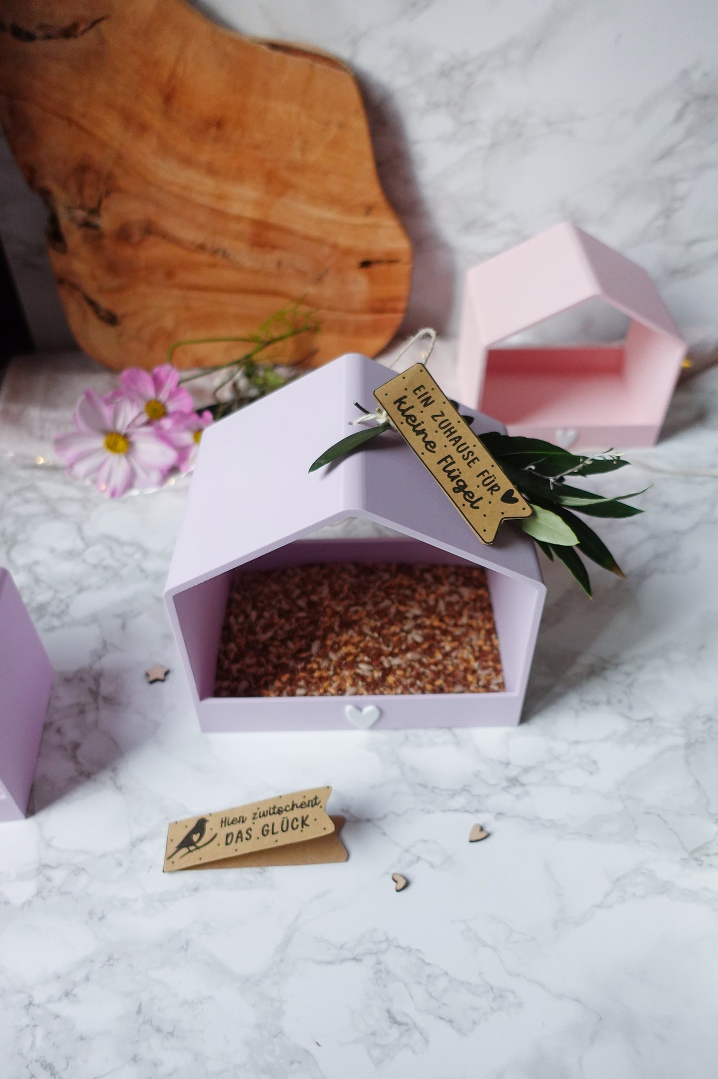 GlowNest – 3D-Druckdatei für ein modernes Deko- & Vogelhaus mit Herz | inkl. Bonus Etiketten