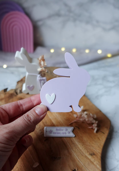 3D Druckdatei Hasenfiguren – Osterdeko & Frühlingsdeko – STL & 3MF inkl. gratis „Hallo Frühling“ Anhänger