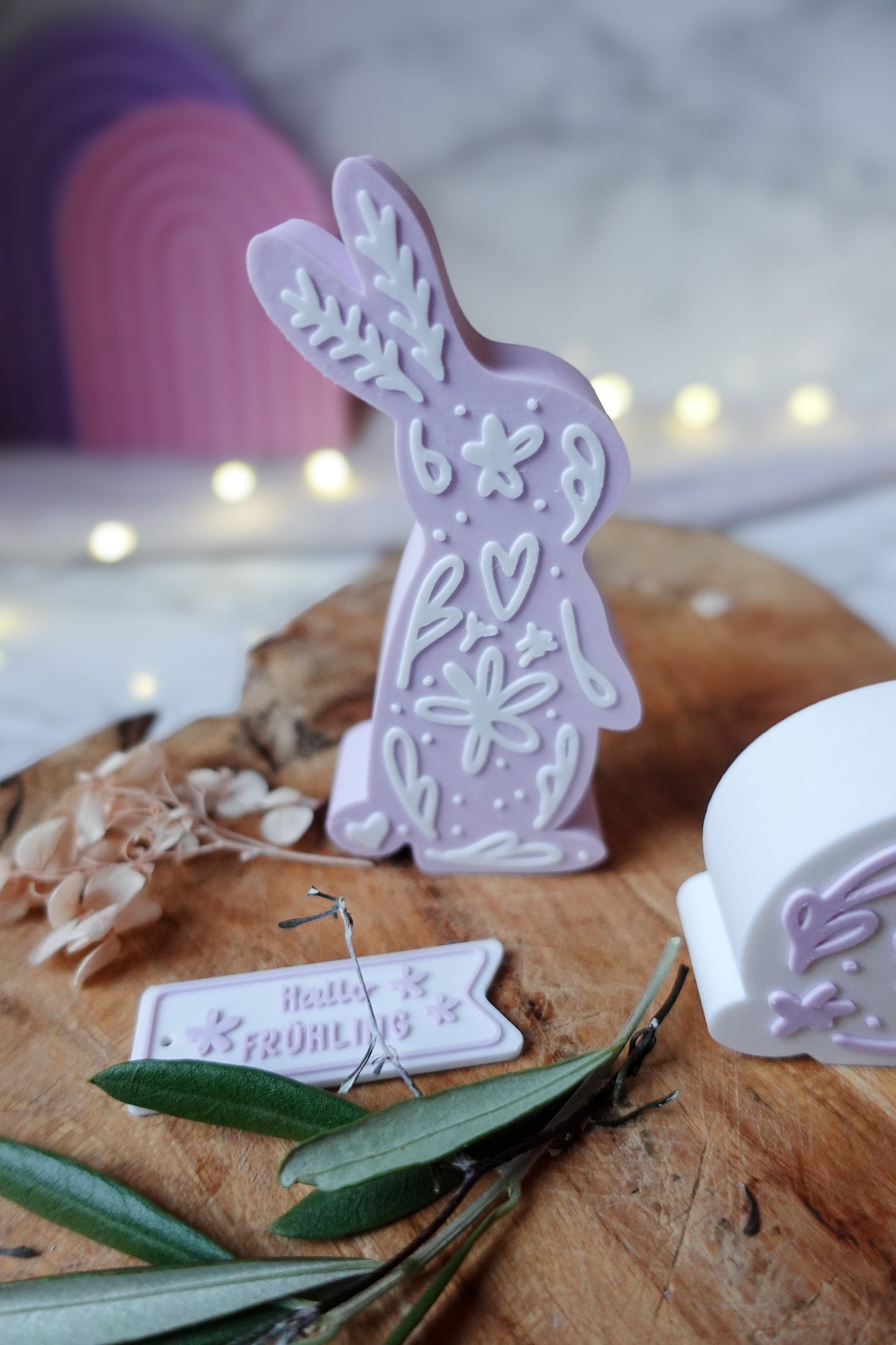 3D Druckdatei Hasenfiguren filigranes Muster – Osterdeko & Frühlingsdeko – STL & 3MF inkl. gratis „Hallo Frühling“ Anhänger (Kopie)