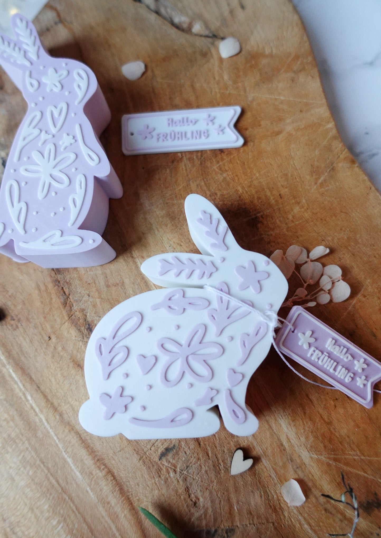 3D Druckdatei Hasenfiguren filigranes Muster – Osterdeko & Frühlingsdeko – STL & 3MF inkl. gratis „Hallo Frühling“ Anhänger (Kopie)