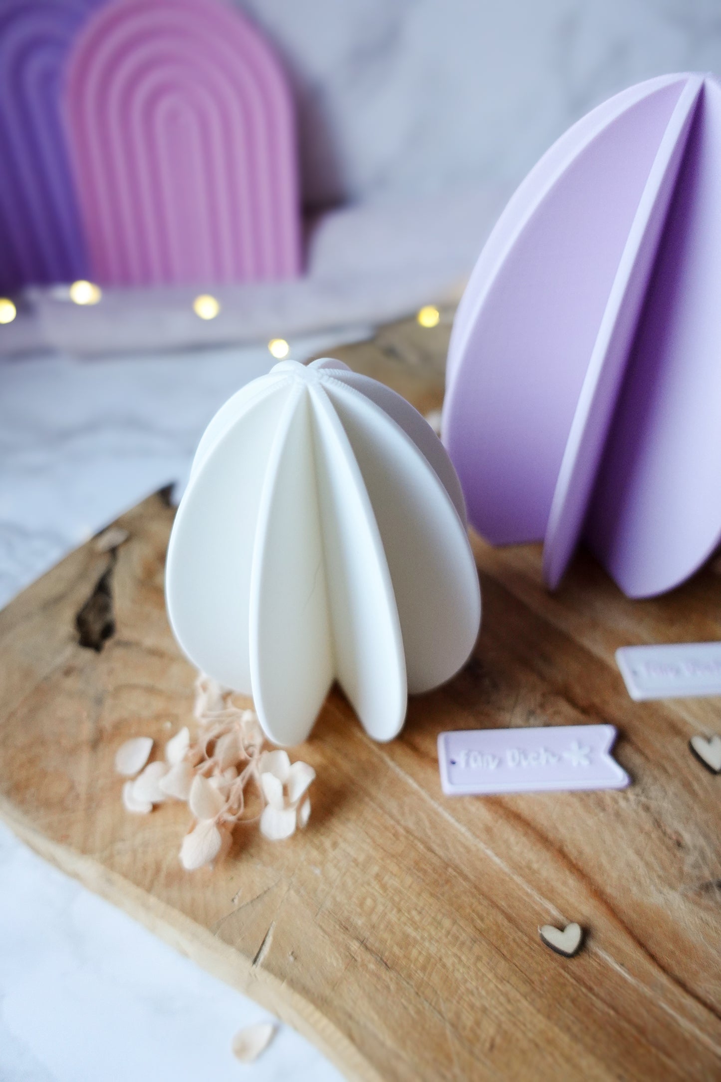 3D Druckdatei Modernes Osterei | STL & 3MF | Frühlings- und Osterdeko | Gratis „Für dich“ Anhänger