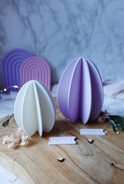 3D Druckdatei Modernes Osterei | STL & 3MF | Frühlings- und Osterdeko | Gratis „Für dich“ Anhänger