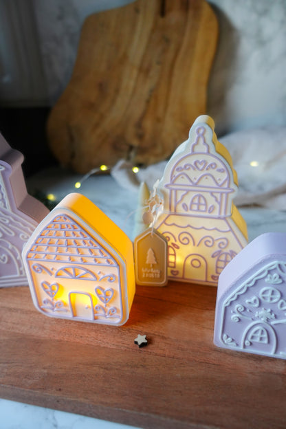 Glowvillage – Winterdorf 3D-Druckdatei | 5 Lichterhäuser (STL & 3MF)