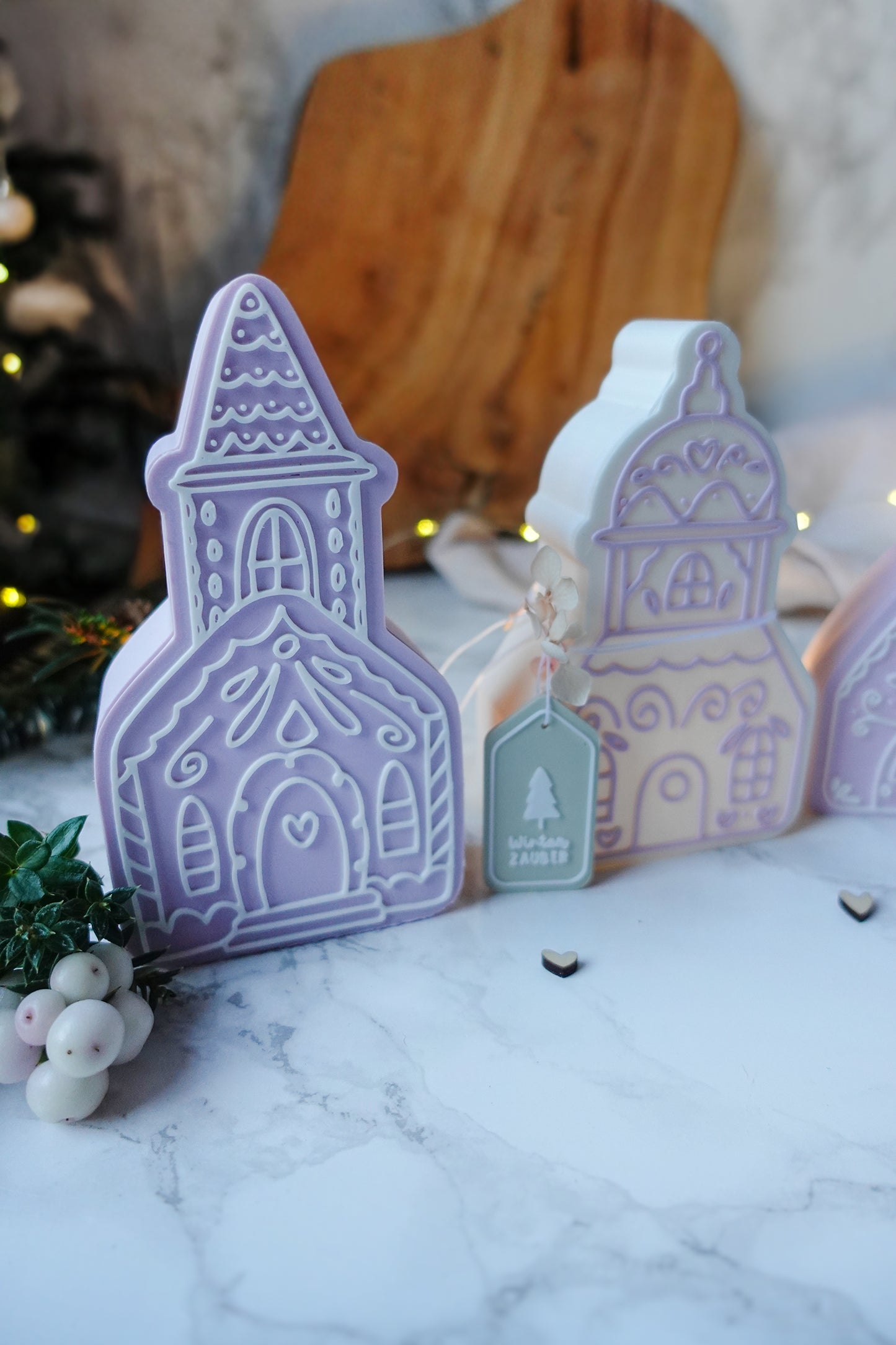 Glowvillage – Winterdorf 3D-Druckdatei | 5 Lichterhäuser (STL & 3MF)