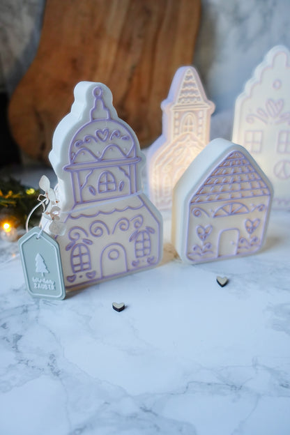 Glowvillage – Winterdorf 3D-Druckdatei | 5 Lichterhäuser (STL & 3MF)