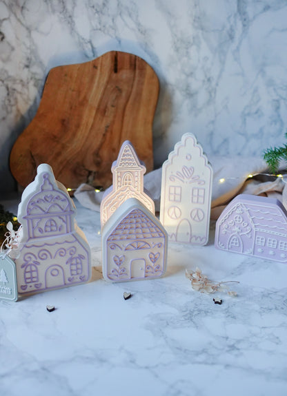 Glowvillage – Winterdorf 3D-Druckdatei | 5 Lichterhäuser (STL & 3MF)
