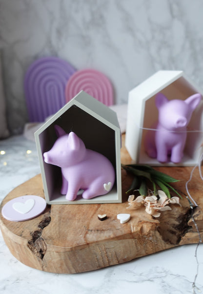 Glowinchen – Glücksschwein mit Haus | 3D Druckdatei (STL & 3MF)