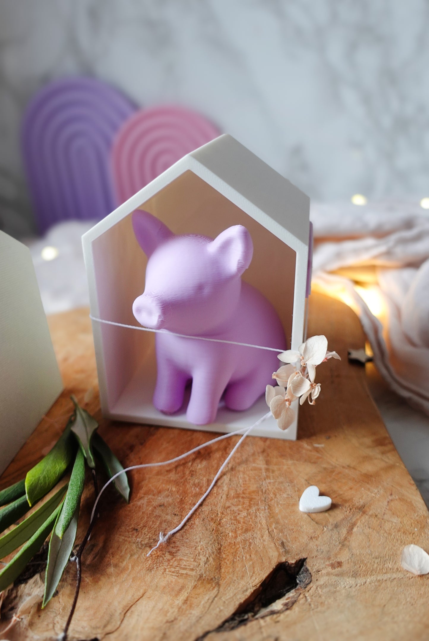 Glowinchen – Glücksschwein mit Haus | 3D Druckdatei (STL & 3MF)