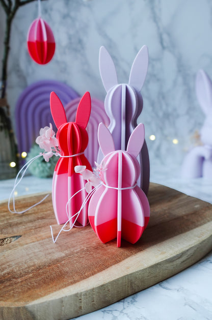 Hasen Duo – 3D Druckdatei (inkl. gratis Herzanhänger) / 3MF & STL