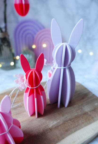 Hasen Duo – 3D Druckdatei (inkl. gratis Herzanhänger) / 3MF & STL