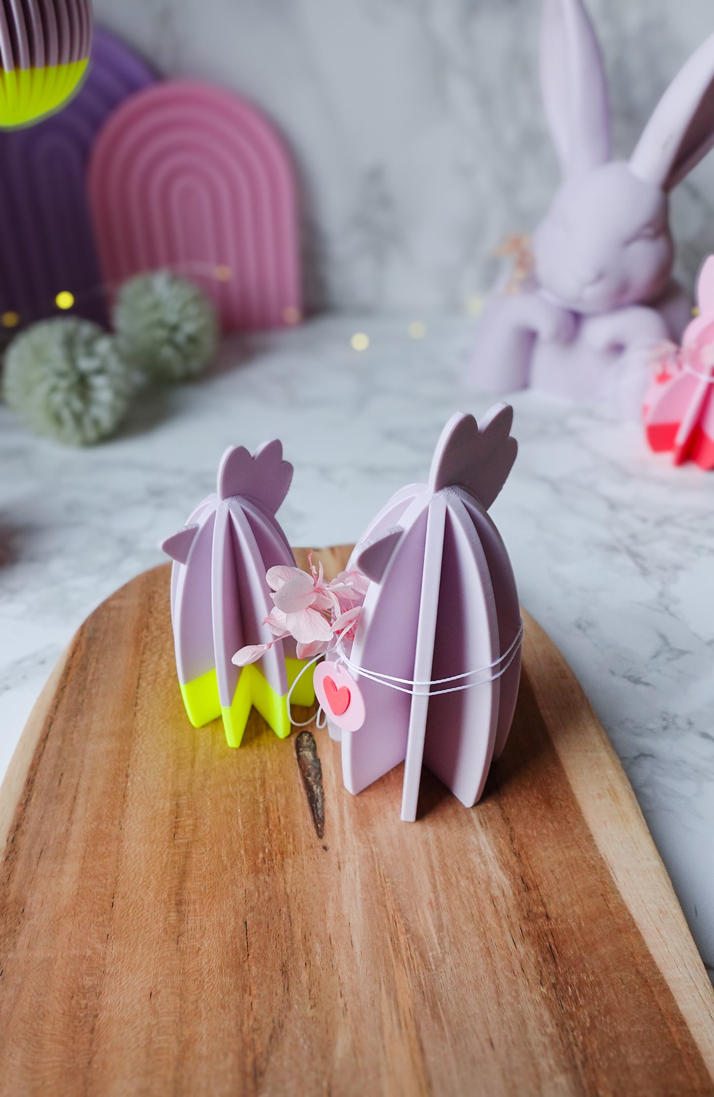 Oster Hühner – 3D Druckdatei für moderne Deko (inkl. gratis Herzanhänger) / 3MF & STL (Kopie)