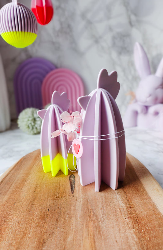 Oster Hühner – 3D Druckdatei für moderne Deko (inkl. gratis Herzanhänger) / 3MF & STL (Kopie)