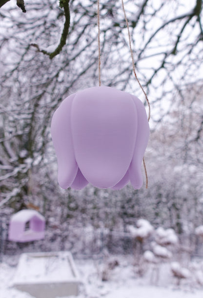 Futterglocke Vogelhaus 3D Druckdatei | STL & 3MF | offene Blüte