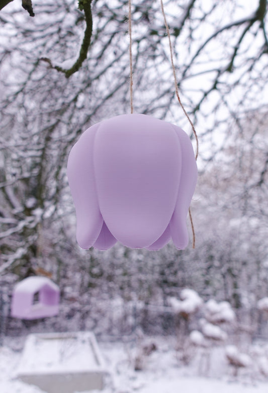 Futterglocke Vogelhaus 3D Druckdatei | STL & 3MF | offene Blüte