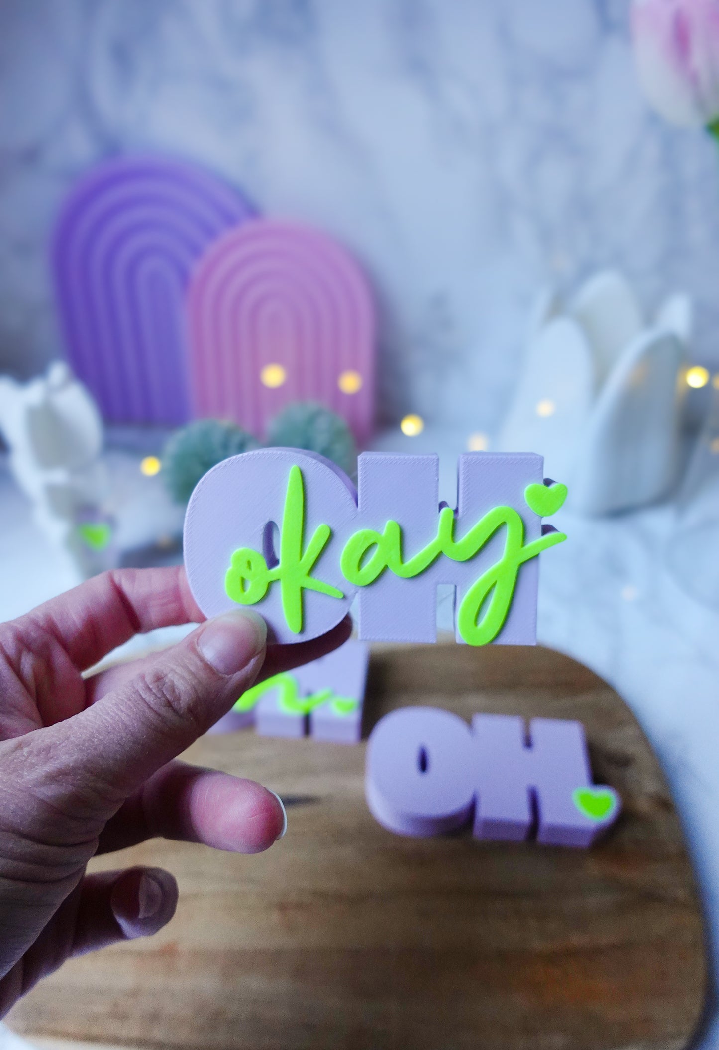Skandinavisches Spruchset Oh okay | STL & 3MF | 3D Druckdatei