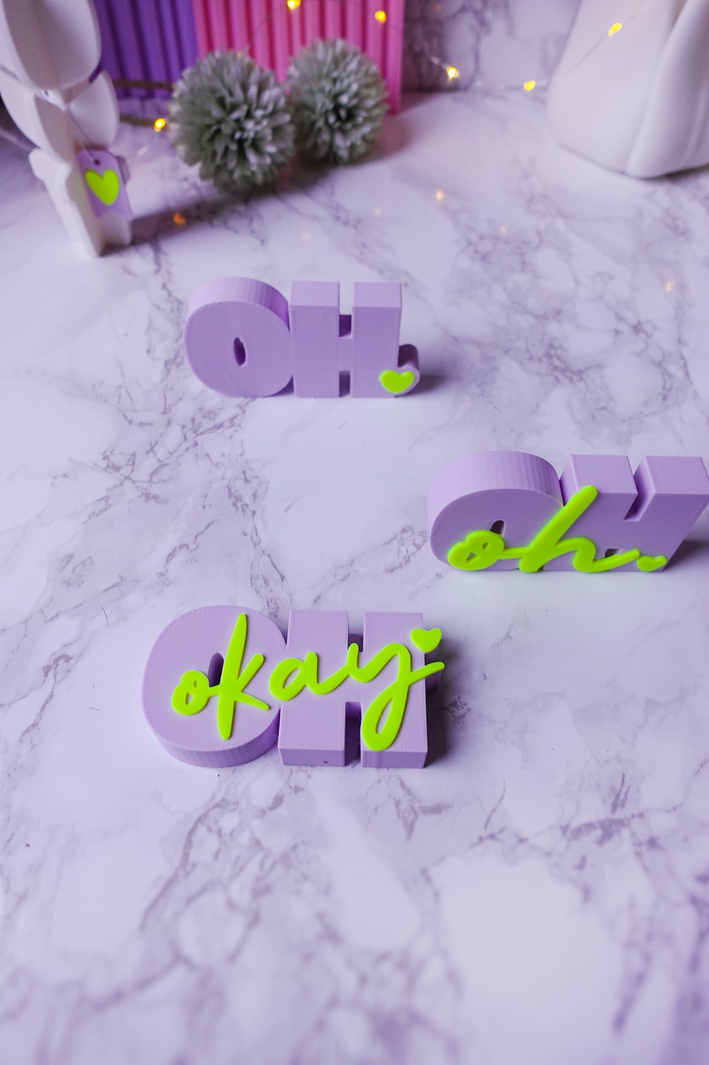 Skandinavisches Spruchset Oh okay | STL & 3MF | 3D Druckdatei