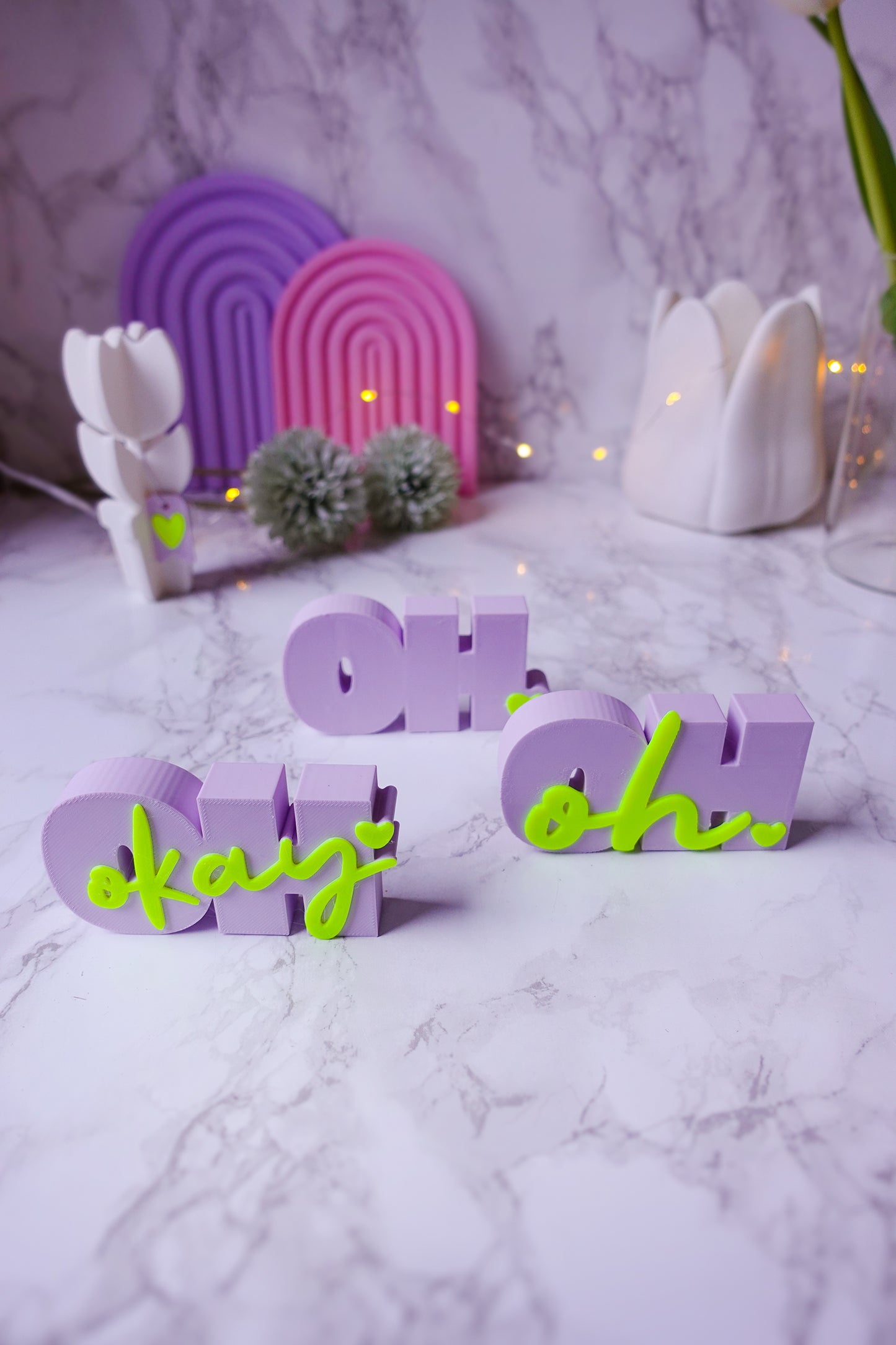 Skandinavisches Spruchset Oh okay | STL & 3MF | 3D Druckdatei