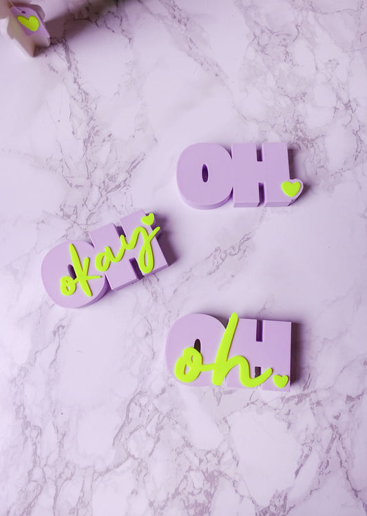 Skandinavisches Spruchset Oh okay | STL & 3MF | 3D Druckdatei