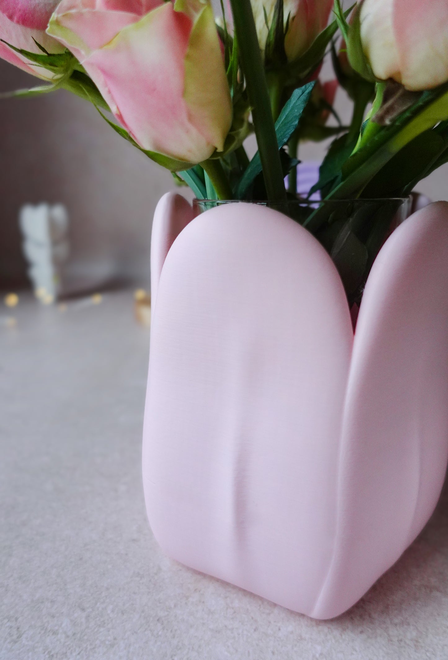 Blüte Vase 3D Druckdatei | STL & 3MF | Set