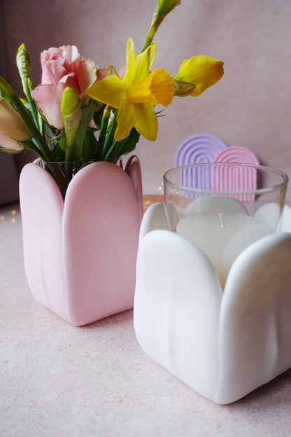 Blüte Vase 3D Druckdatei | STL & 3MF | Set