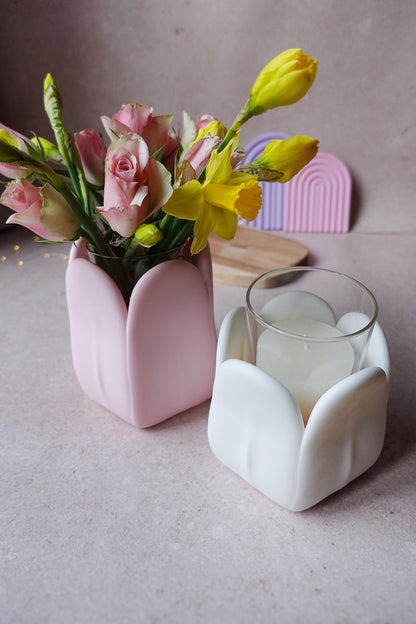 Blüte Vase 3D Druckdatei | STL & 3MF | Set