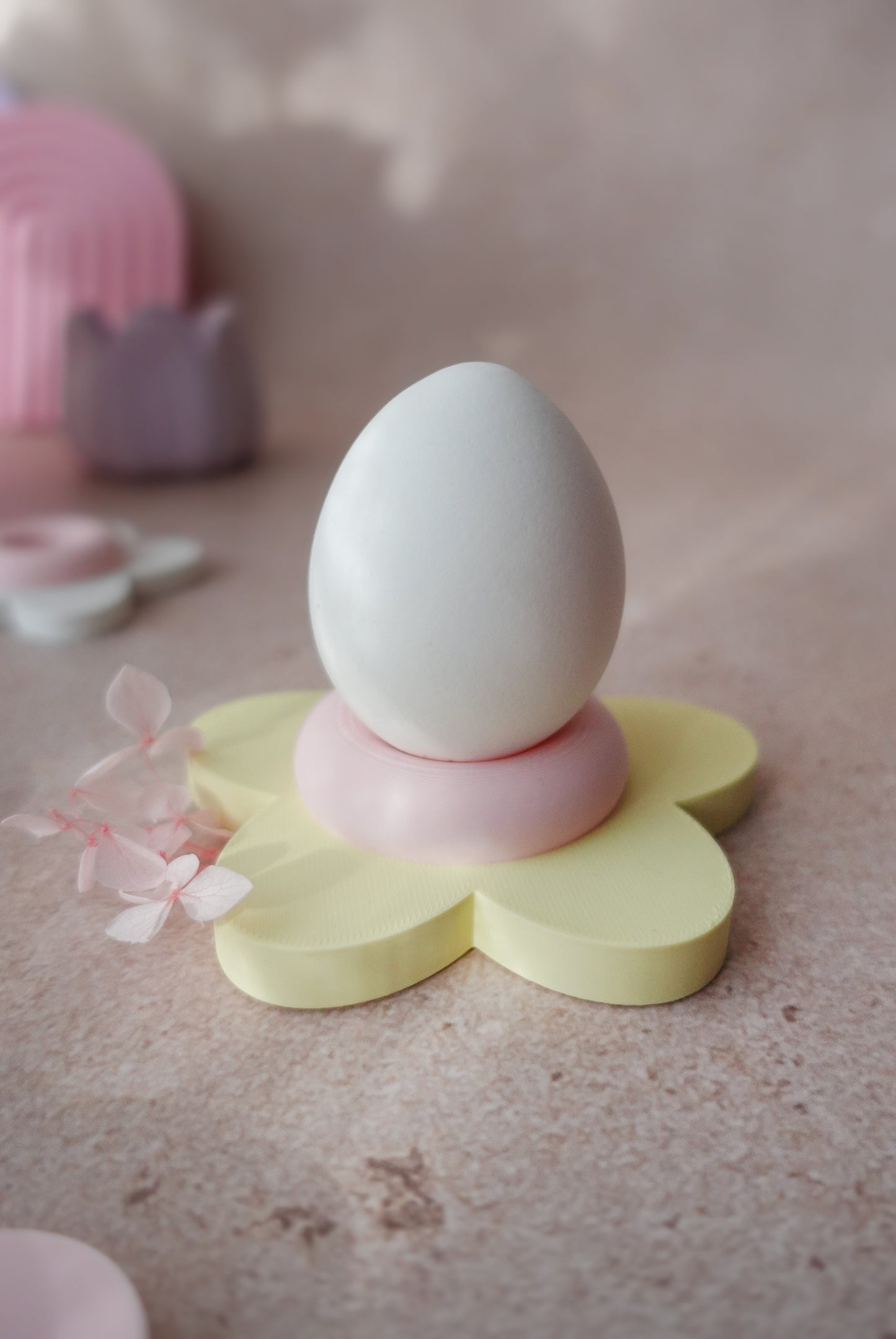 Moderner Eierbecher Blume 3D Druck Datei | STL & 3MF | Frühlingsdeko & Ostern
