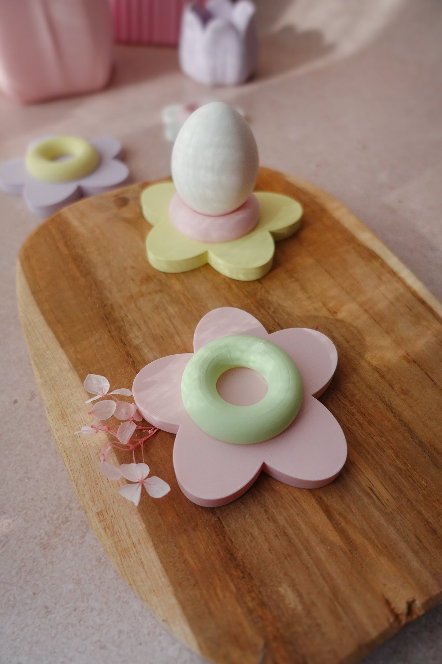 Moderner Eierbecher Blume 3D Druck Datei | STL & 3MF | Frühlingsdeko & Ostern