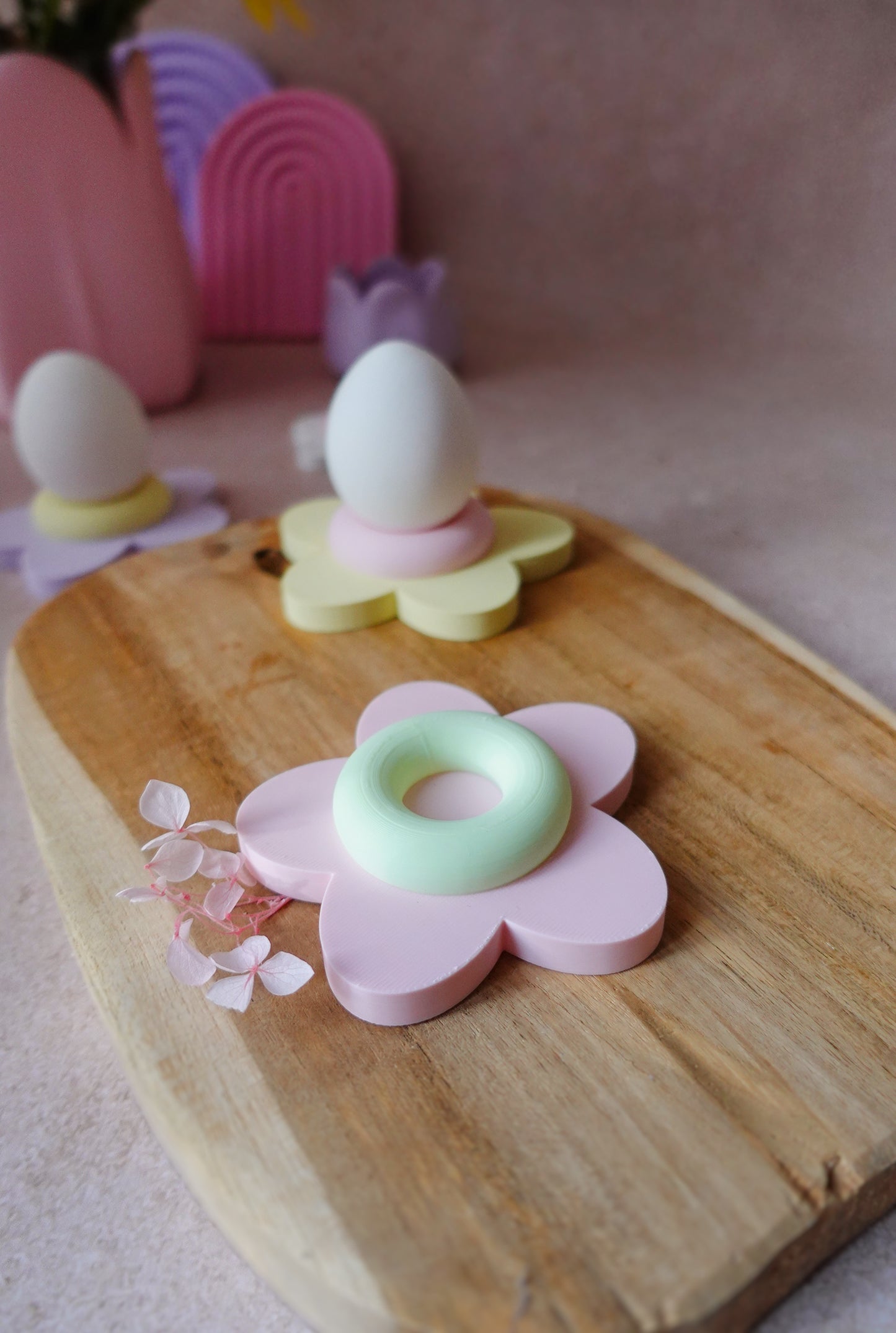Moderner Eierbecher Blume 3D Druck Datei | STL & 3MF | Frühlingsdeko & Ostern