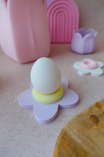 Moderner Eierbecher Blume 3D Druck Datei | STL & 3MF | Frühlingsdeko & Ostern