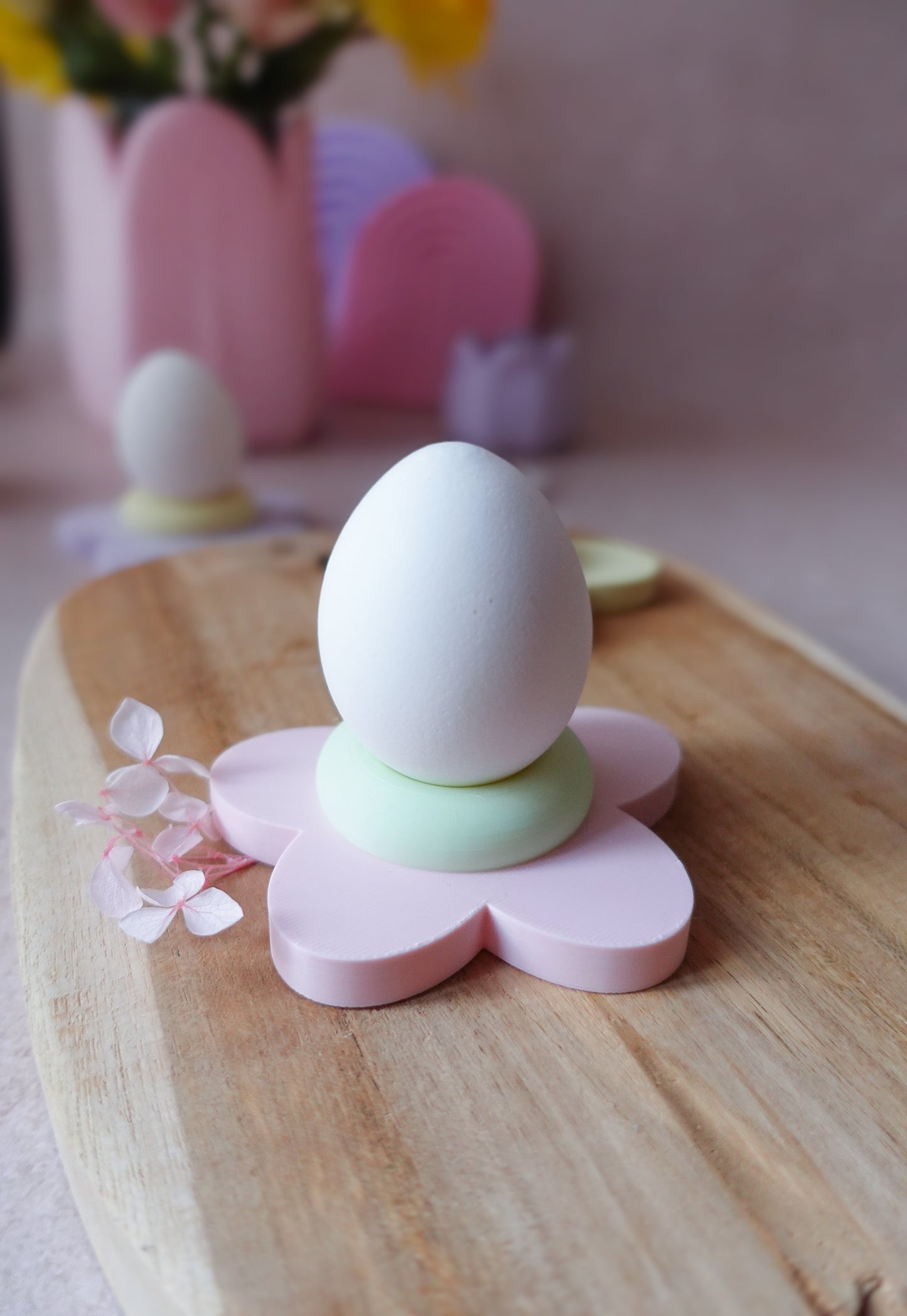 Moderner Eierbecher Blume 3D Druck Datei | STL & 3MF | Frühlingsdeko & Ostern