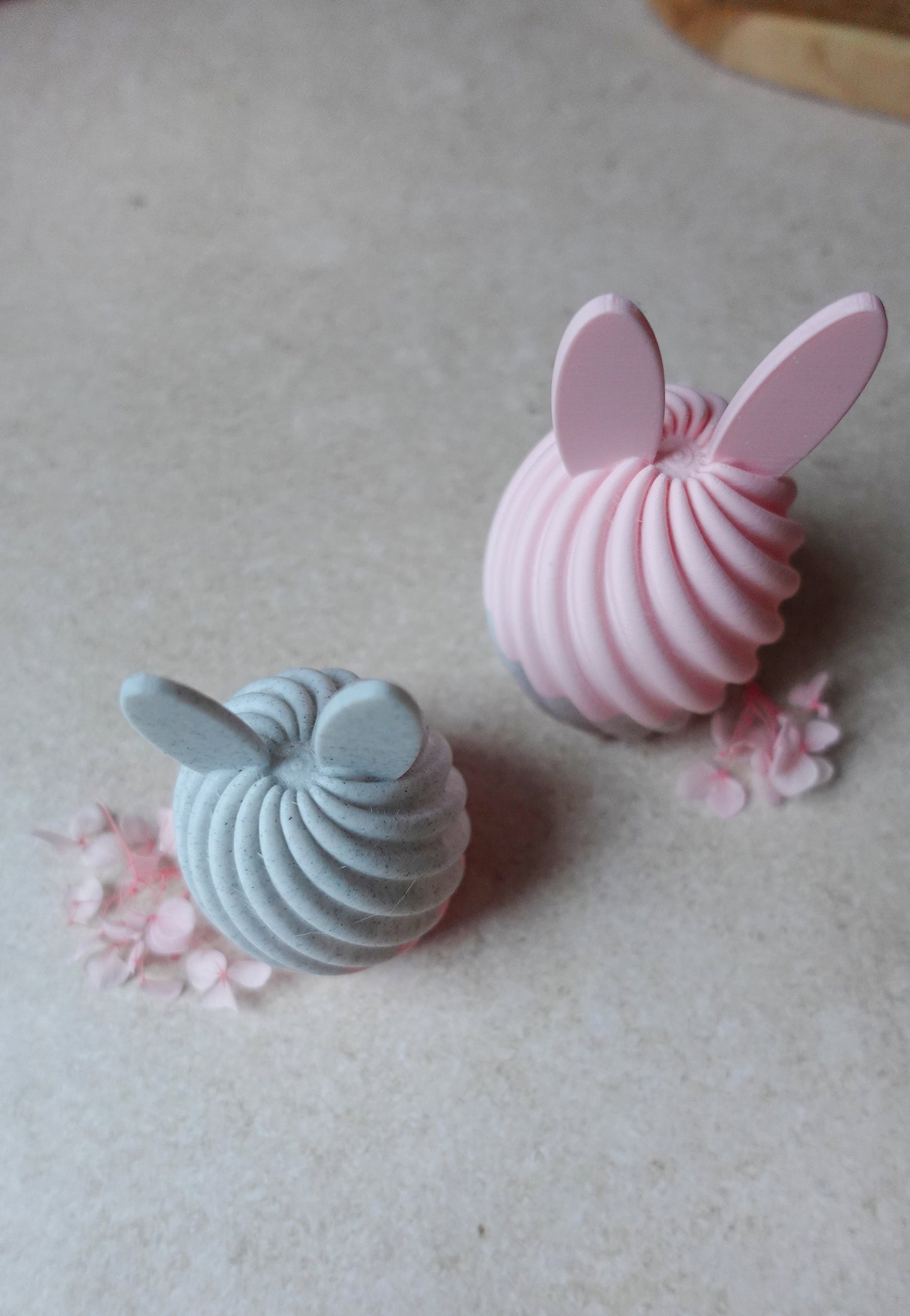 Swirl Bunny Egg – 3D Druckdatei STL & 3MF | Moderne Osterdeko im Scandi Stil