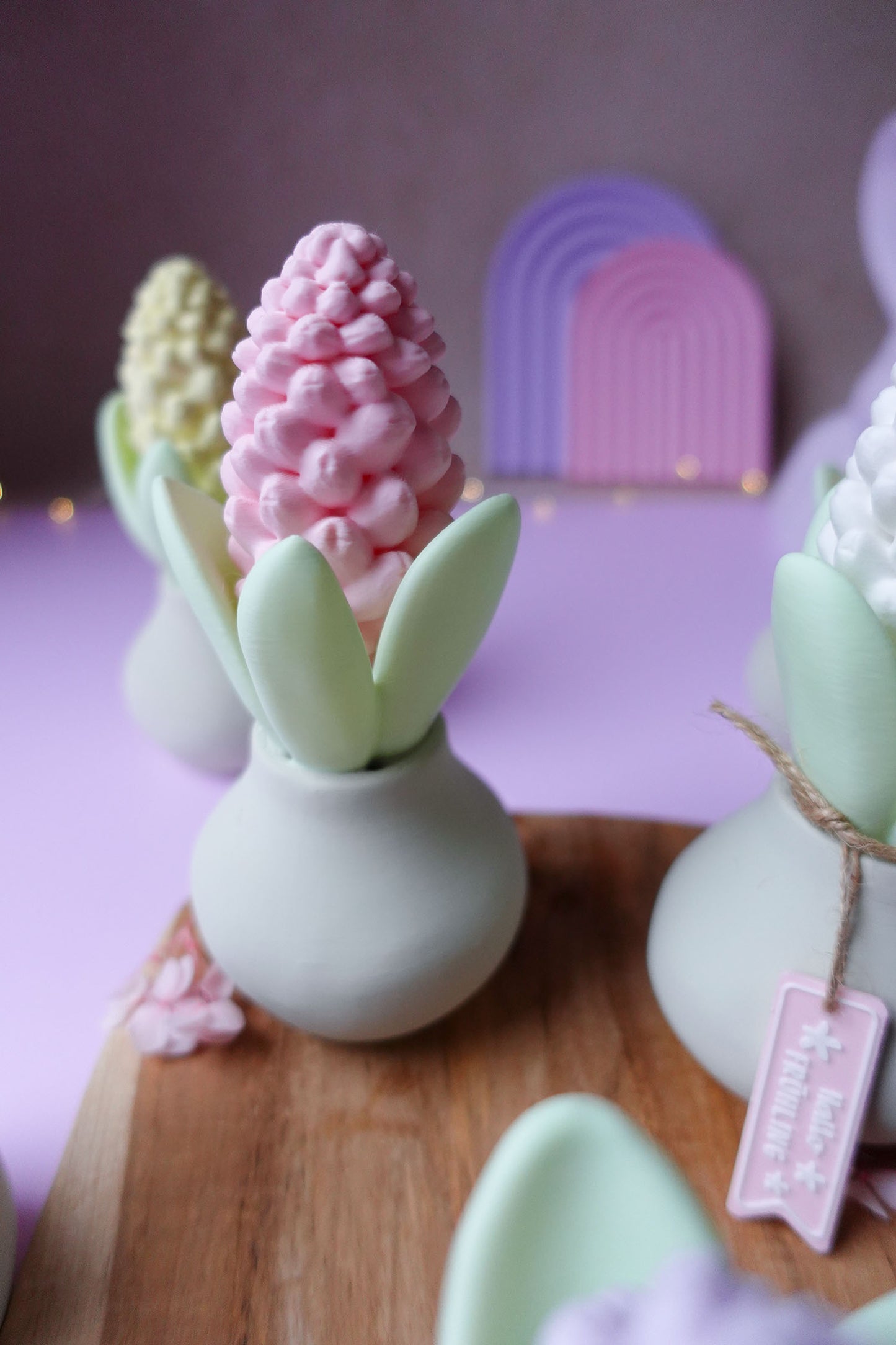 Hyazinthe V2 mit Blüte 3D Druckdatei | STL & 3MF | Set