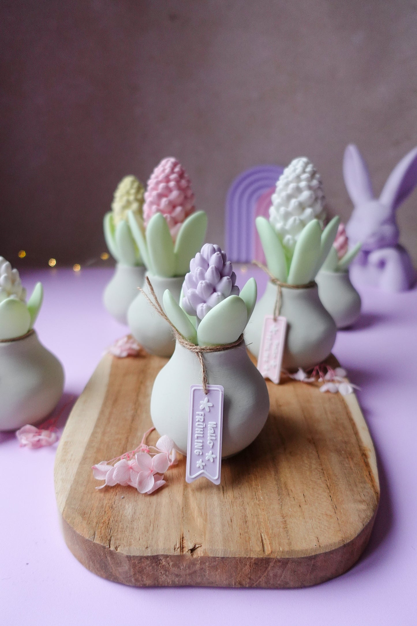 Hyazinthe V2 mit Blüte 3D Druckdatei | STL & 3MF | Set