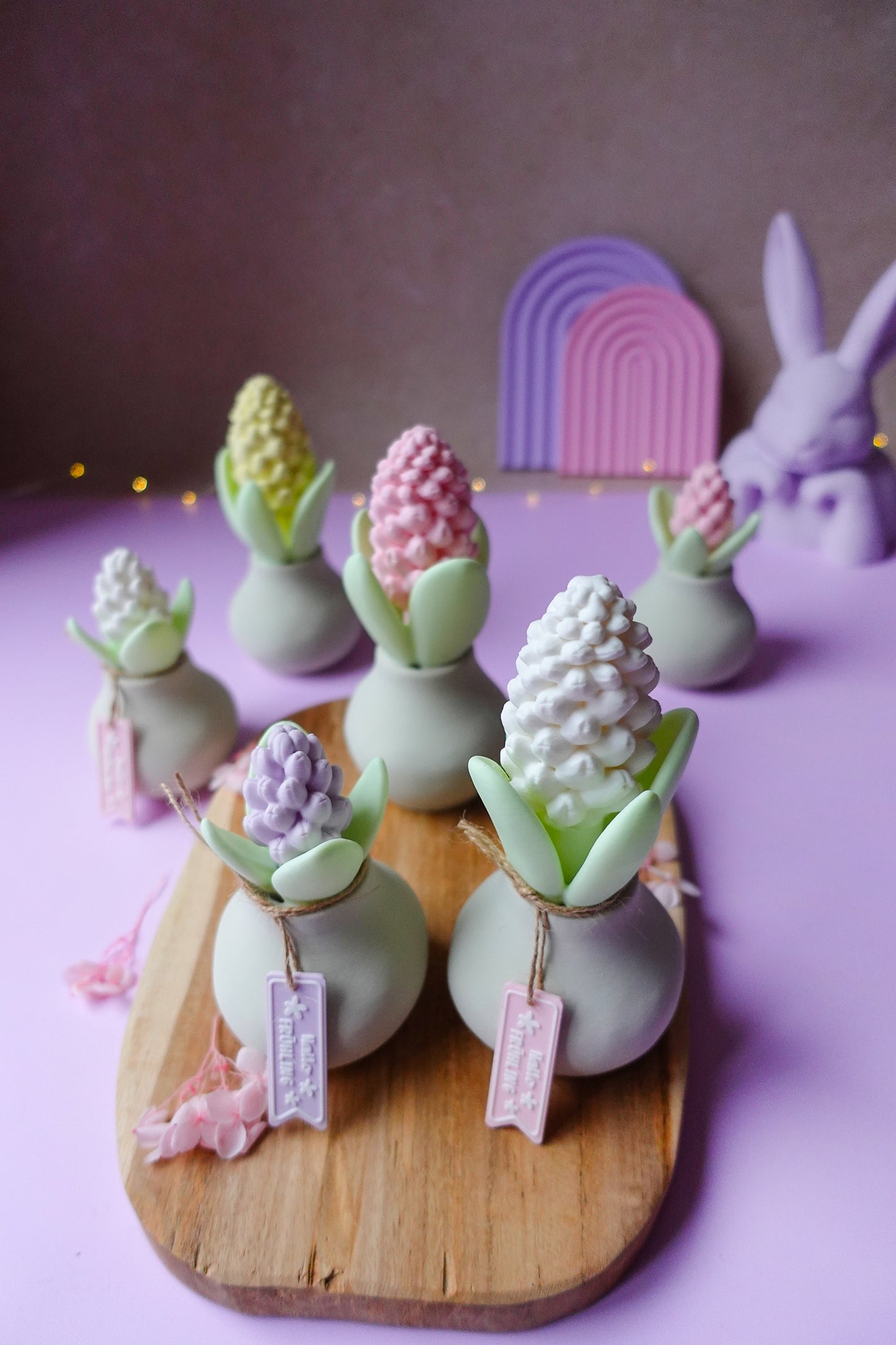 Hyazinthe V2 mit Blüte 3D Druckdatei | STL & 3MF | Set