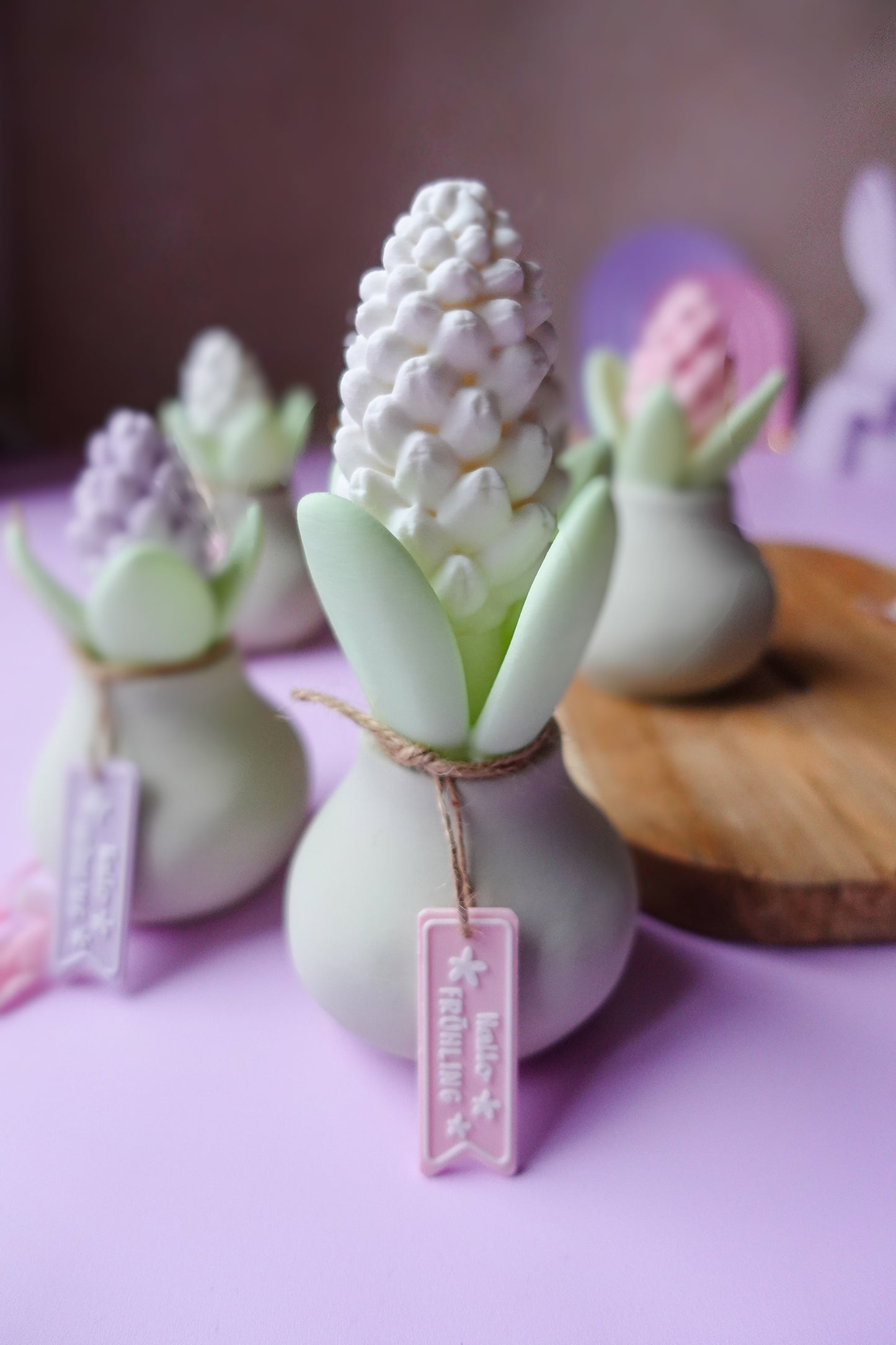 Hyazinthe V2 mit Blüte 3D Druckdatei | STL & 3MF | Set