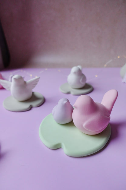 Teichvögel auf Seerosenblatt – 3D Druck Dateien für schwimmende Gartendeko | STL & 3MF | Set