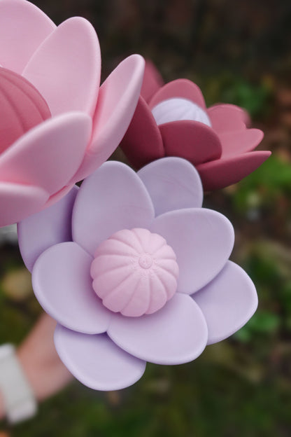 Minimalistische Blumenstecker STL Datei – 3D Druck Blume für Garten, Vogeltränke & Deko