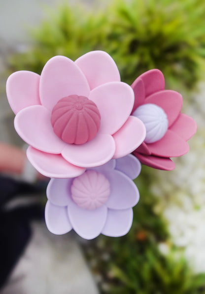 Minimalistische Blumenstecker STL Datei – 3D Druck Blume für Garten, Vogeltränke & Deko