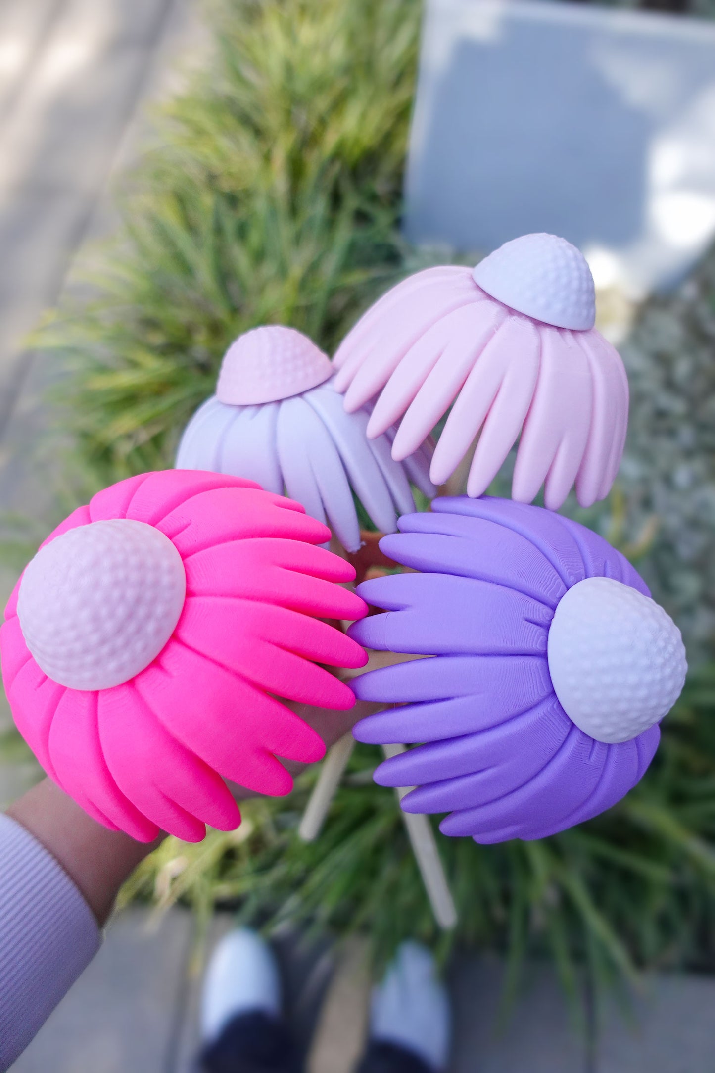 Blumenstecker Sonnehut STL & 3MF Datei – 3D Druck Blume für Garten, Vogeltränke & Deko