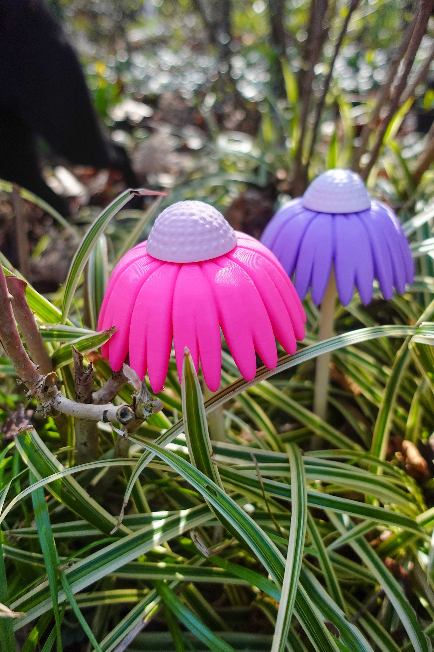 Blumenstecker Sonnehut STL & 3MF Datei – 3D Druck Blume für Garten, Vogeltränke & Deko