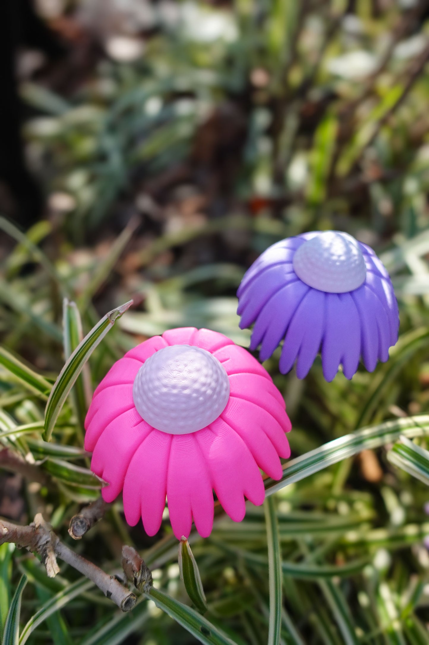 Blumenstecker Sonnehut STL & 3MF Datei – 3D Druck Blume für Garten, Vogeltränke & Deko