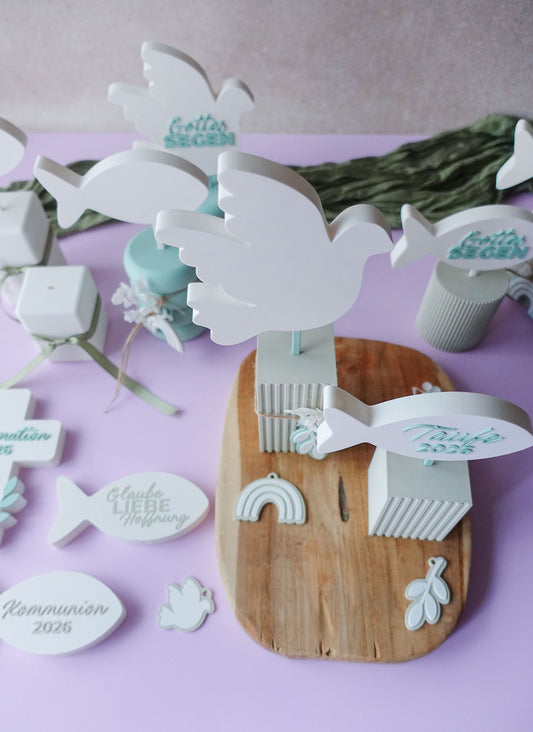 XL Kommunion Deko 2026 | 3D Druck Datei Stecksystem für Taufe & Konfirmation | DIY Geschenk & Tischdeko